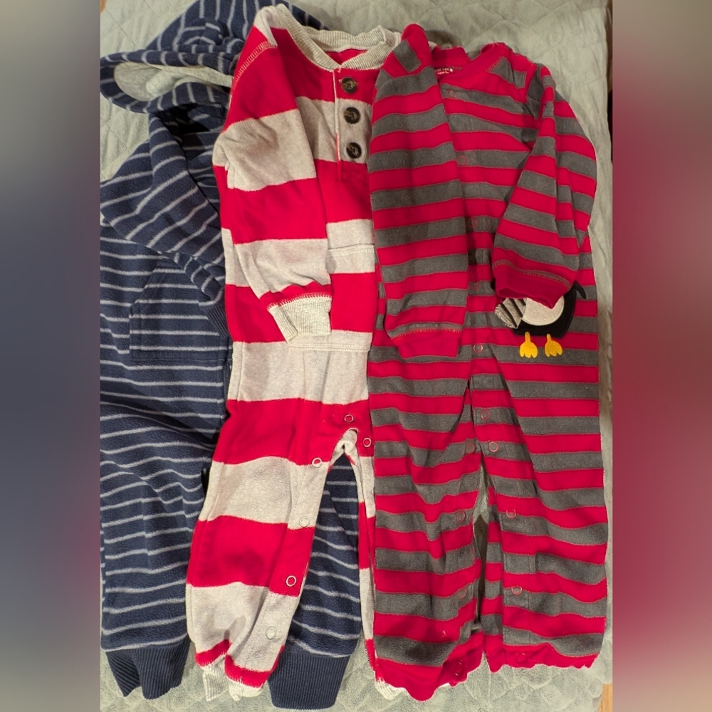 18M Striped Baby Onesies Set